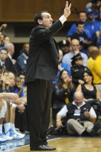 Duke men's basketball coach Mike Krzyzewski