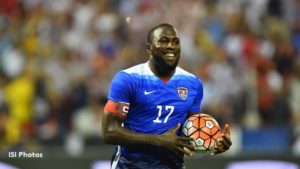 Washington D.C. - Friday, September 4, 2015: The USMNT take the lead over Peru 2-1 during second half action in an international friendly game at RFK stadium.