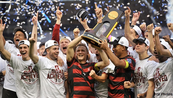 Kansas City, Kansas - Sunday, December 13, 2015: Stanford defeats Clemson 4-0 in the 2015 NCAA College Cup Final at Sporting Park.