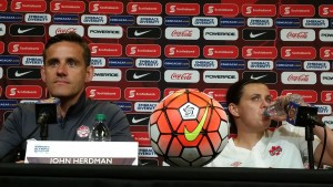 Canada's John Herdman and Christine Sinclair