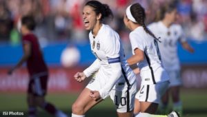 Frisco, TX - February 13, 2016: The USWNT defeated Mexico 1-0 at the CONCACAF Women's Olympic Qualifying Tournament in Toyota Stadium.