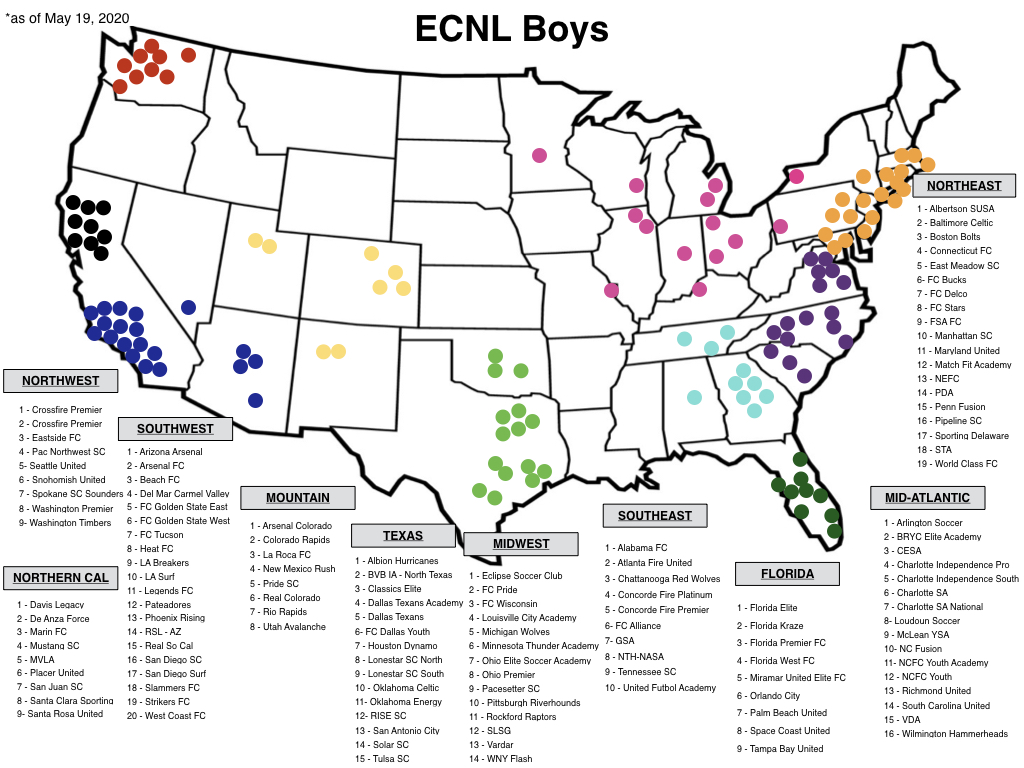 U.S. Soccer Development Academy Club Realignment Tracker (Boys 3.0) - SoccerWire