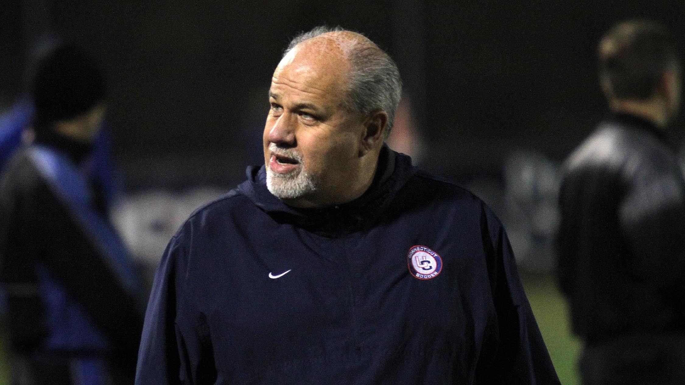 Men's soccer coach Ray Reid (Photo by Bob Stowell for UConn)
