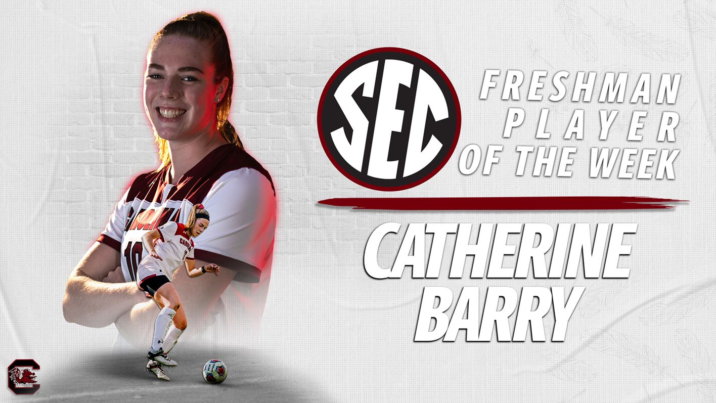 South Carolina freshman Catherine Barry receives weekly SEC honors for the second time