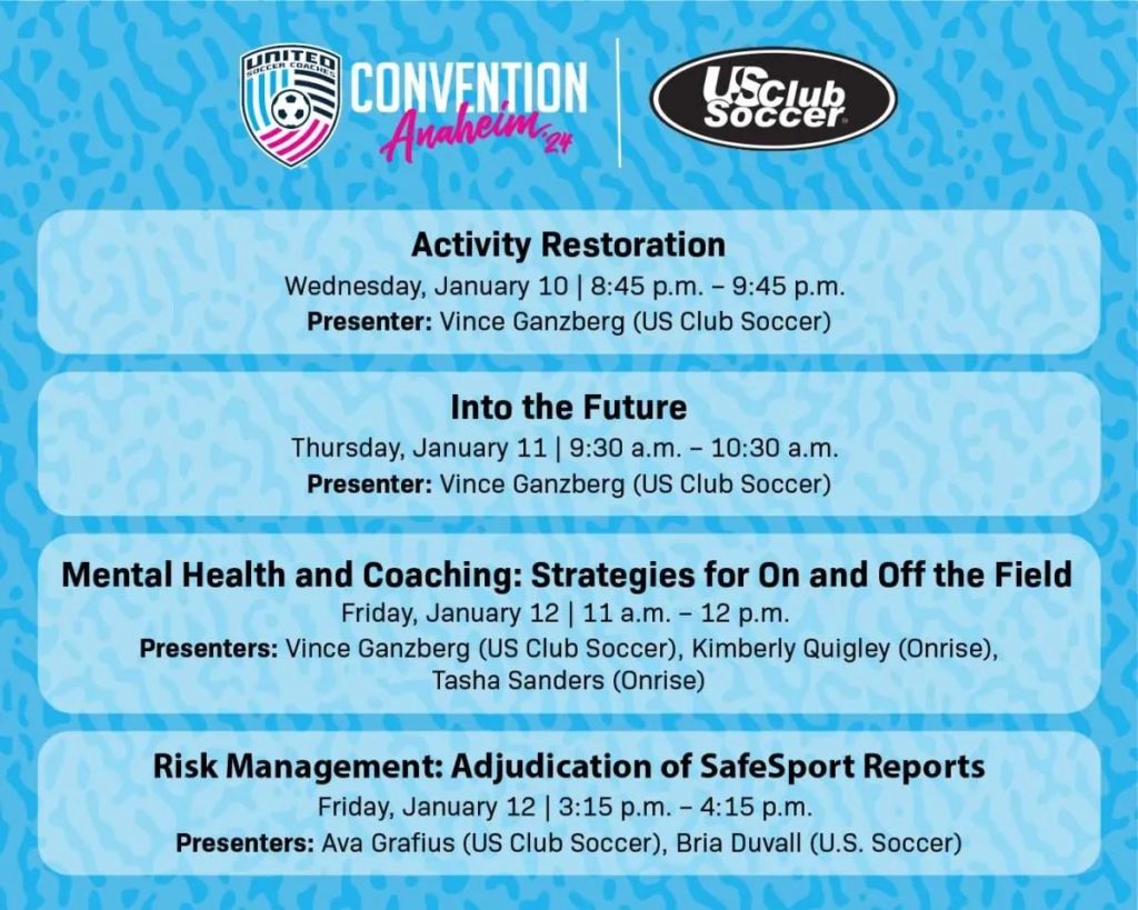 US Club Soccer hosting learning sessions at 2024 United Soccer Coaches Convention SoccerWire
